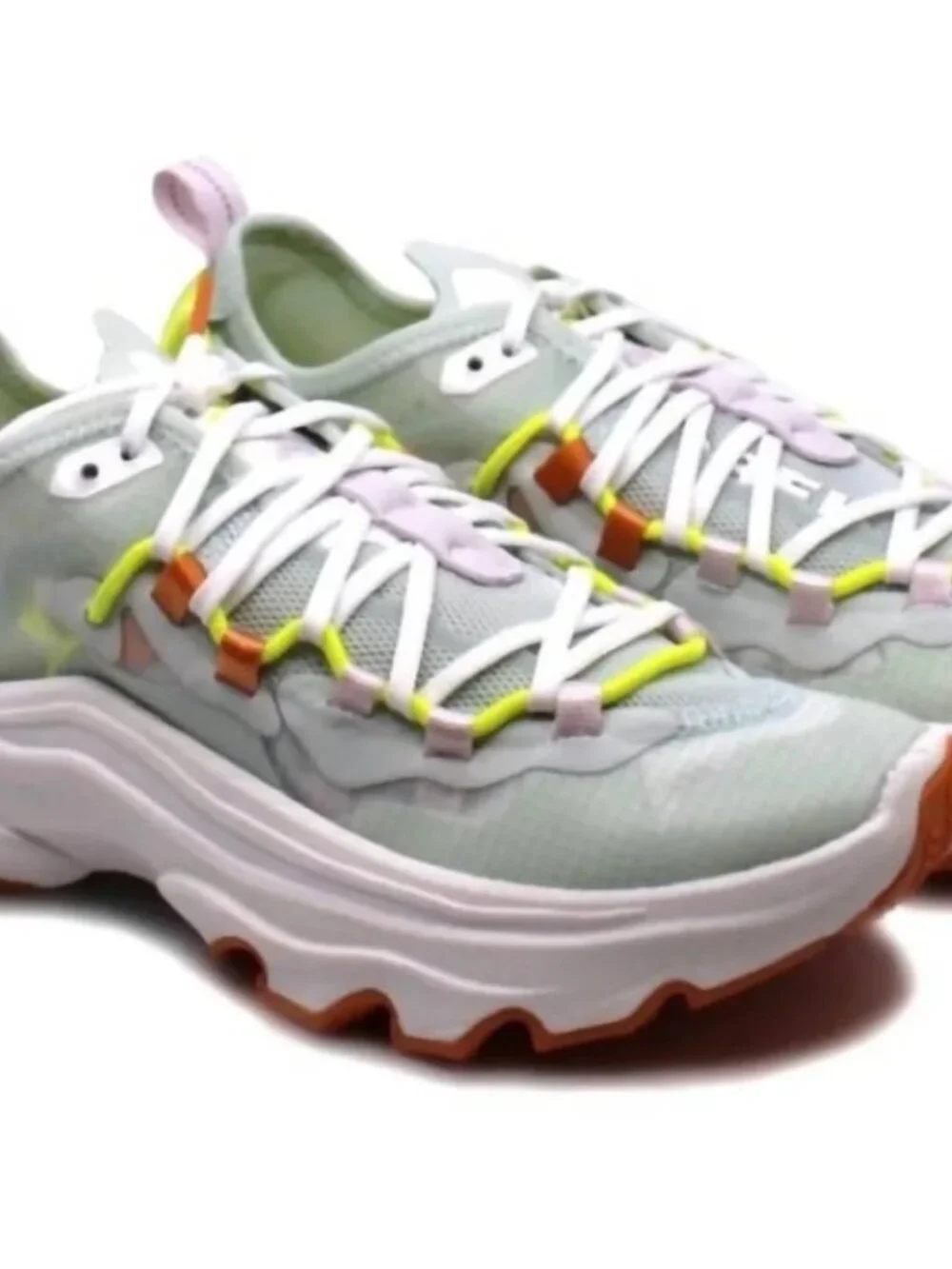 SOREL Women’s Kinetic Impact II Lace Sneakers Light Green Orange